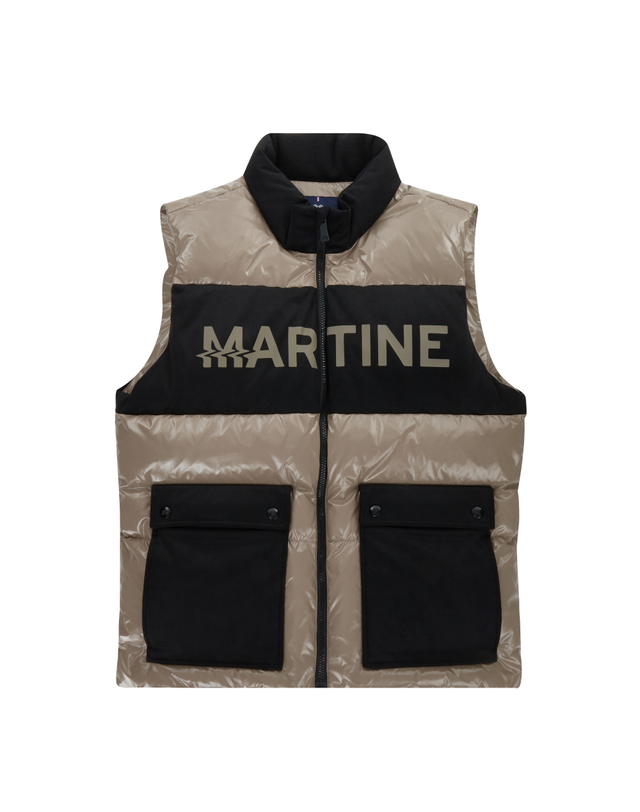 마틴골프 Glossy Down Vest_Beige (Men) 베이지 착용컷