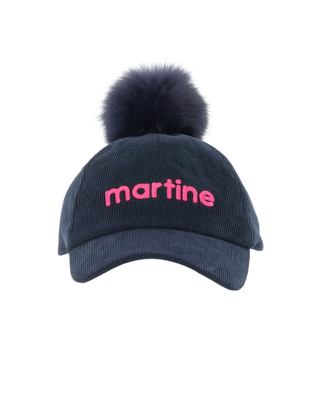 마틴골프 Corduroy Pompom Cap_Navy 네이비 착용컷