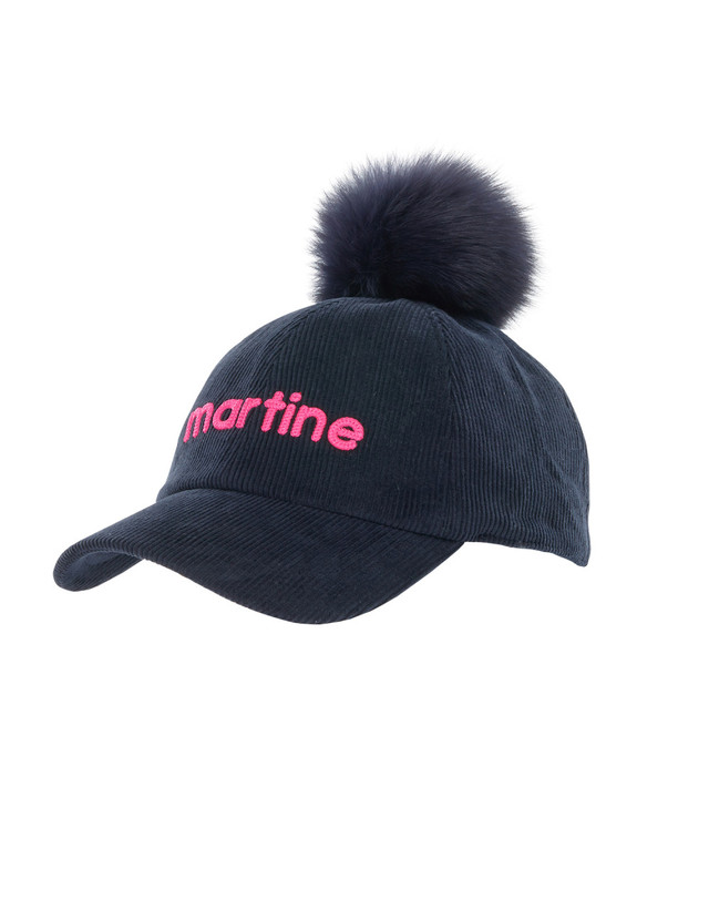 마틴골프 Corduroy Pompom Cap_Navy 네이비 착용컷