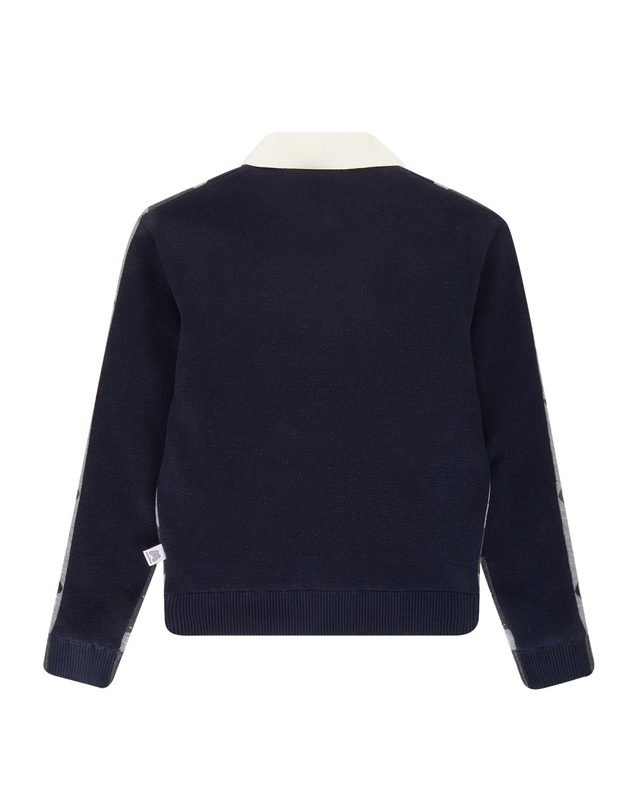 마틴골프 Argyle Collar Sweater_Navy 네이비 착용컷