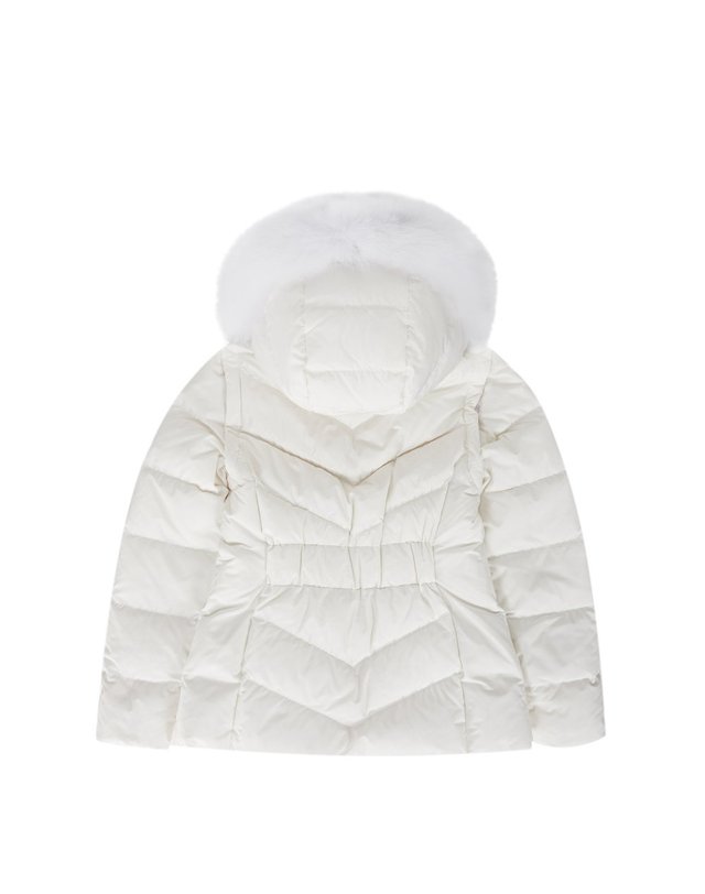 마틴골프 Fur Hoody Down Jumper_White 흰색 착용컷