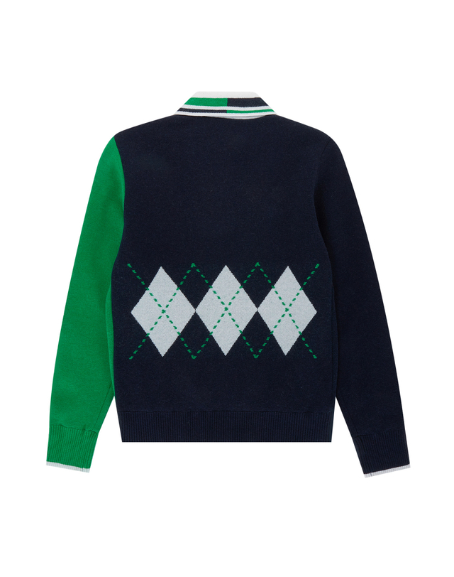 마틴골프 Half&Half Full Open Cardigan_Navy 네이비 착용컷