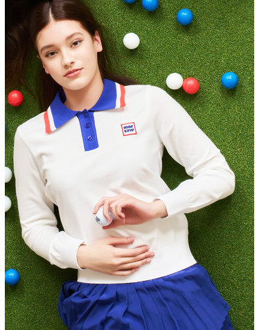 Collar point Sweater_White