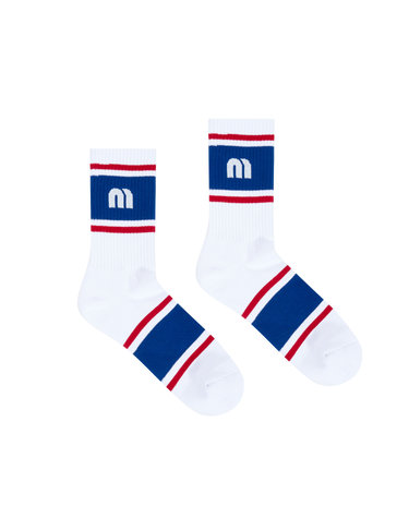 Stripe Middle Socks_White (Men)