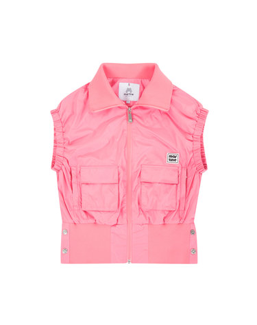 Loose Fit Out Vest_Pink