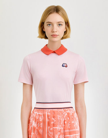 Cool Pique Back Zip-up Shirts_Pink
