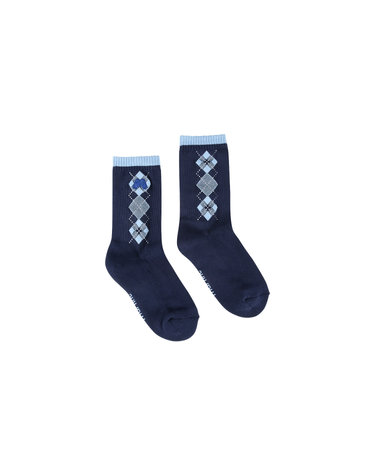 Argyle Color Middle Socks_Navy