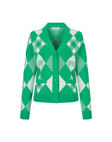 Argyle Cardigan_Green