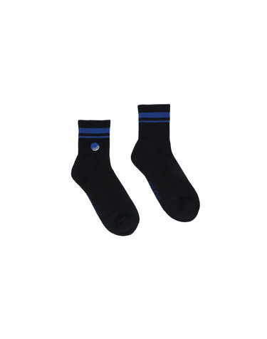 Embroidery Point Short Socks_Black (Men)