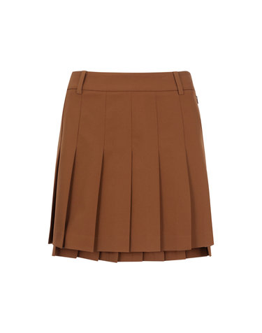 Embroidery Pleats Culotte_Camel
