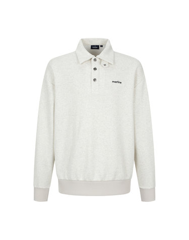 Collar Sweat Shirts_O/White (Men)
