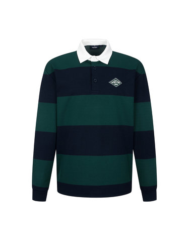 Block Stripe Polo Shirts_D/Khaki (Men)