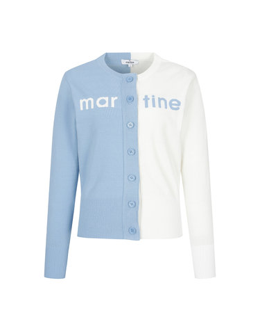 Half&Half Cardigan_S/Blue