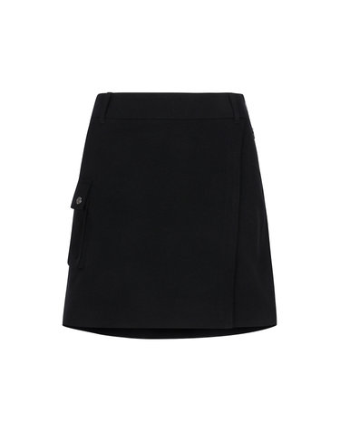 Pocket Point Wrap Culotte_Black