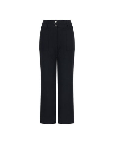 Pocket Semi Wide Pants_Black