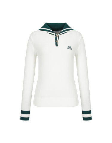 Sailor Collar Knit Sweater_O/White