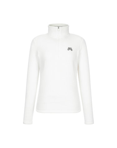 Half Zip-up Collar Shirts_O/White