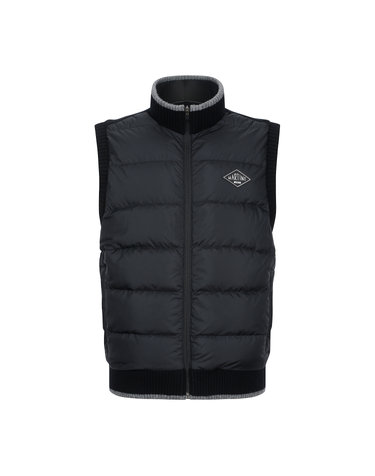 Knit Hybrid Vest_Black (Men)