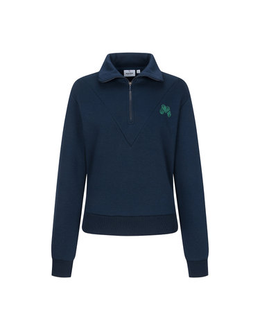 Half Zip-up Shirts_Navy