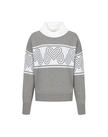 Mini Hoody Logo Pattern Sweater_M/Grey