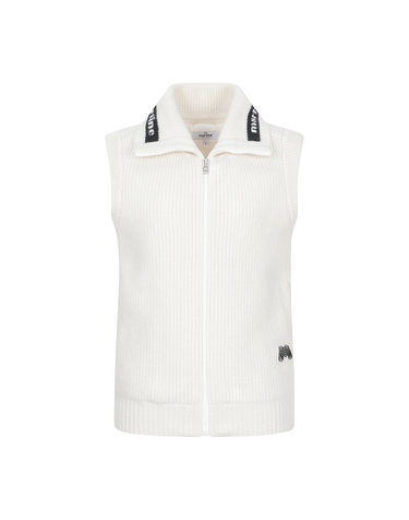 Zip-up Knit Vest_O/White