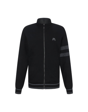Stripe Zip-up Cardigan_Black (Men)