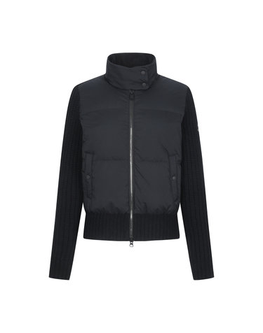 Woven Hybrid Down Jumper_Black