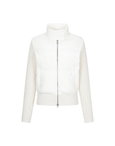 Woven Hybrid Down Jumper_O/White