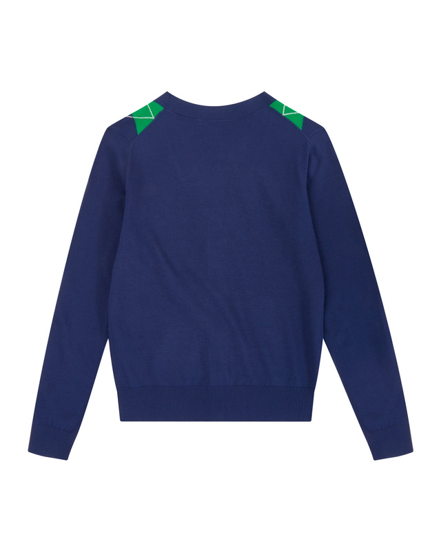 마틴골프 Argyle V-Neck Cagdigan_Navy 네이비 착용컷
