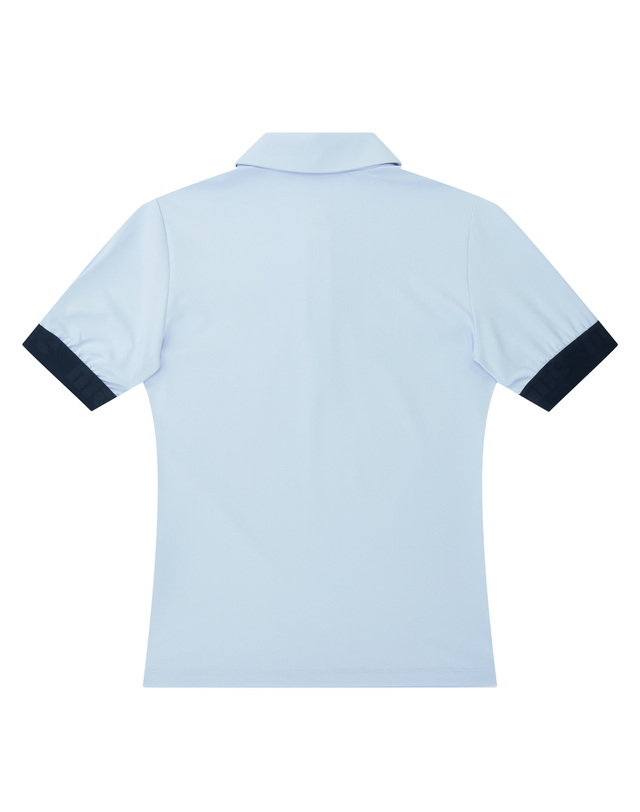 마틴골프 Button Frill Polo Shirts_S/Blue 블루 착용컷