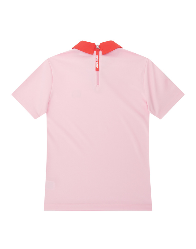 마틴골프 Cool Pique Back Zip-up Shirts_Pink 핑크 착용컷