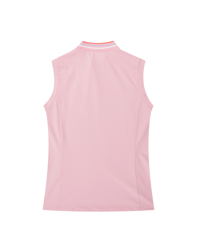 마틴골프 Mock Neck Sleeveless Shirts_Pink 핑크 착용컷