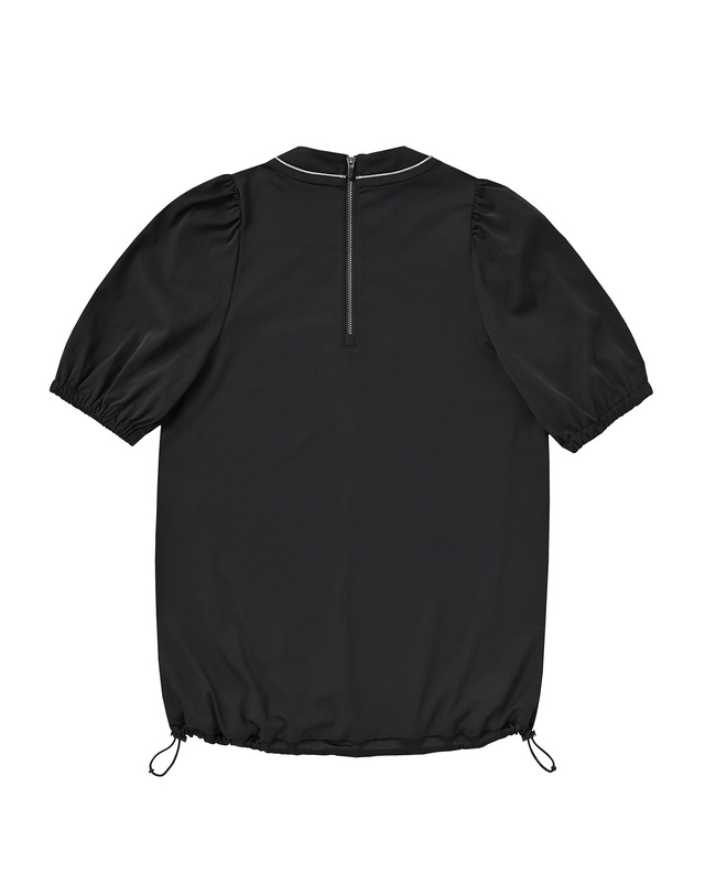 마틴골프 Stretch Puff Sleeve Shirts_Black 블랙 착용컷