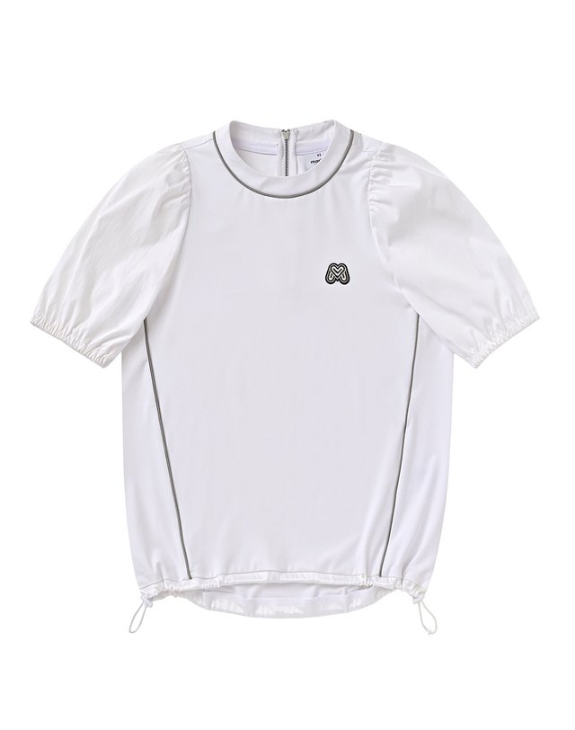 마틴골프 Stretch Puff Sleeve Shirts_White 흰색 착용컷