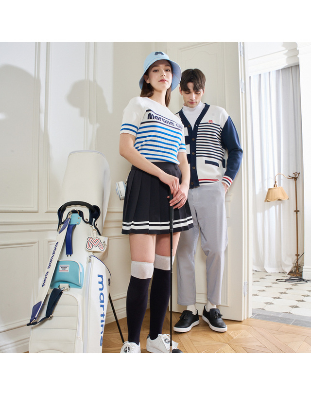 마틴골프 Line Point Pleats Culottes_Navy 네이비 착용컷