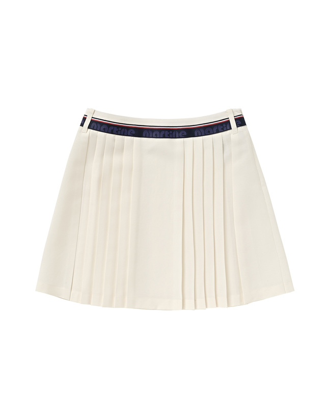 마틴골프 Taped Logo Point Pleats Culotte_White 흰색 착용컷