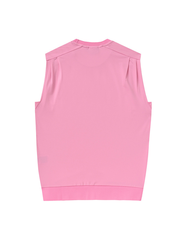 마틴골프 Loose Fit Sleeveless Shirts_Pink 핑크 착용컷
