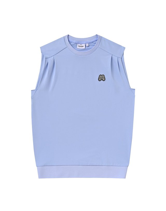 마틴골프 Loose Fit Sleeveless Shirts_S/Blue 블루 착용컷
