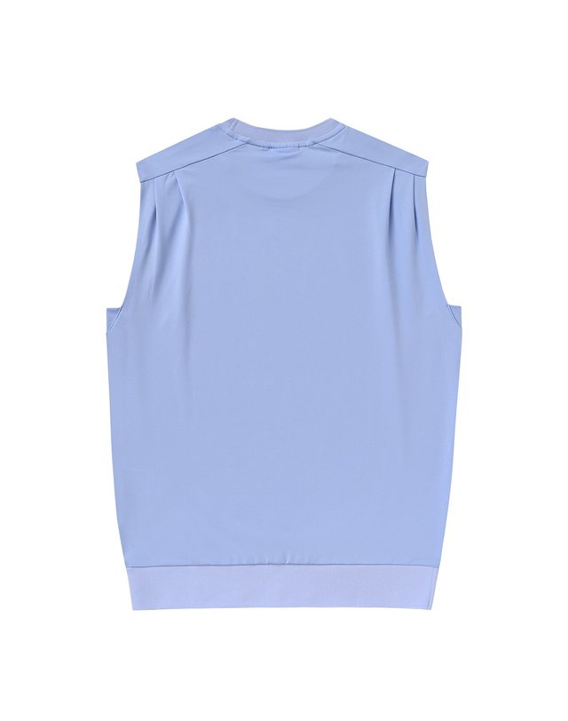 마틴골프 Loose Fit Sleeveless Shirts_S/Blue 블루 착용컷
