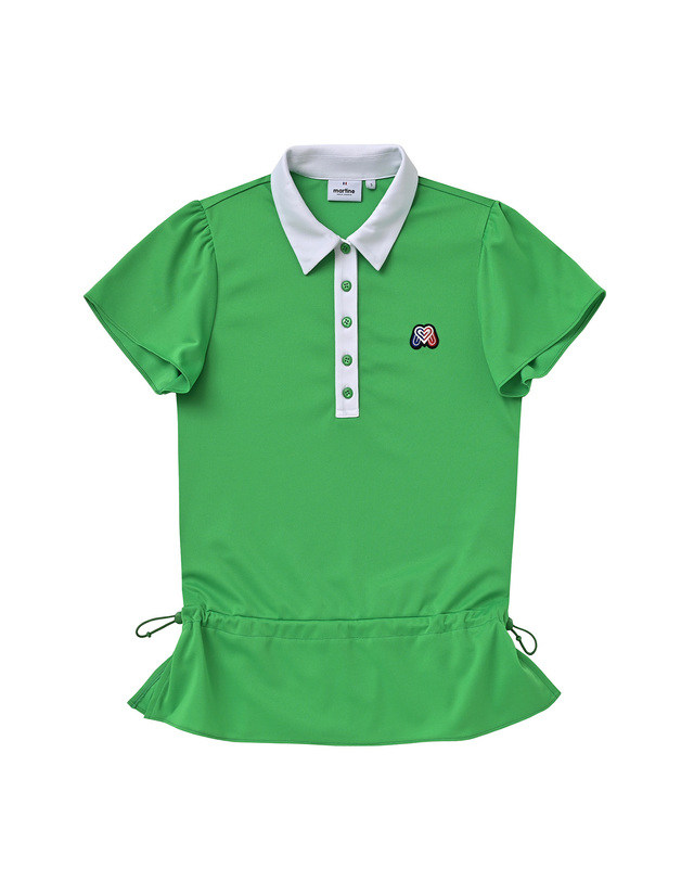 마틴골프 Frill Polo Shirts_Green 그린 착용컷