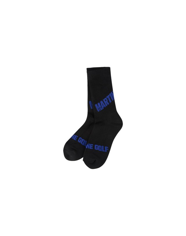 마틴골프 Logo Point Middle Socks_Black (Men) 블랙 착용컷
