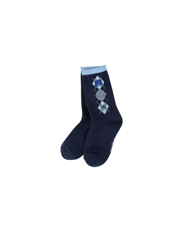 마틴골프 Argyle Color Middle Socks_Navy 네이비 착용컷