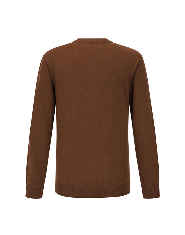 마틴골프 Basic Round Knit Sweater_Camel (Men) 카멜 착용컷