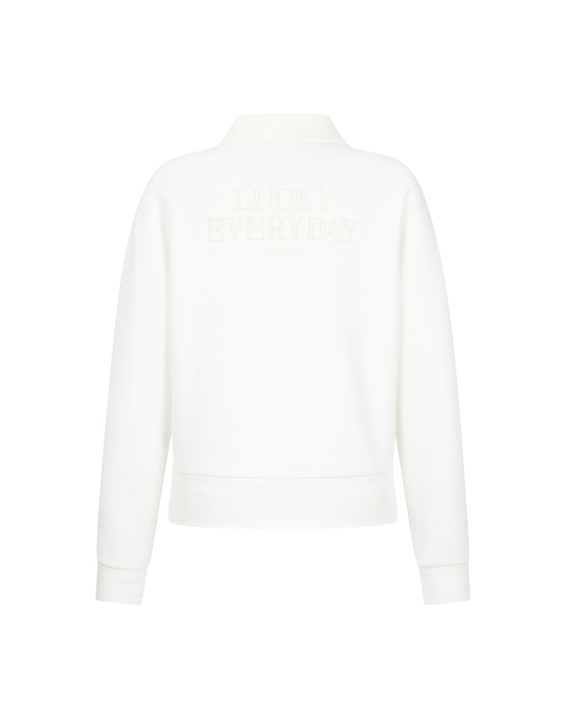 마틴골프 Collar Sweat Shirts_O/White 흰색 착용컷