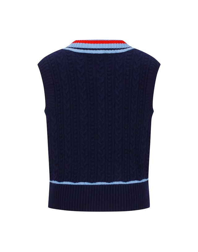 마틴골프 Coloring V Neck Knit Vest_Navy 네이비 착용컷
