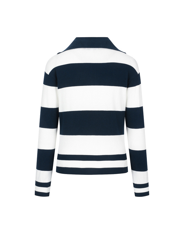 마틴골프 Color Block Half Zip-up Sweater_Navy 네이비 착용컷