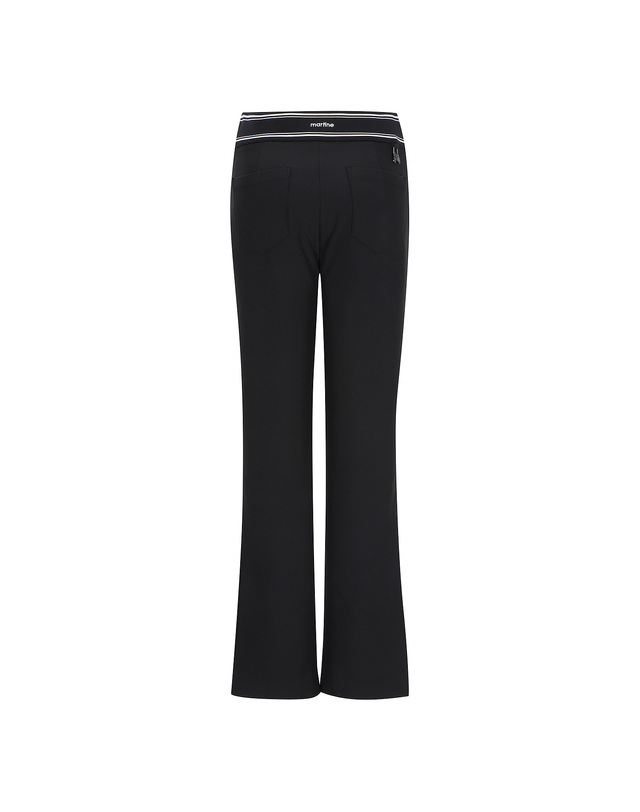 마틴골프 Logo Banding Bootcut Pants_Black 블랙 착용컷