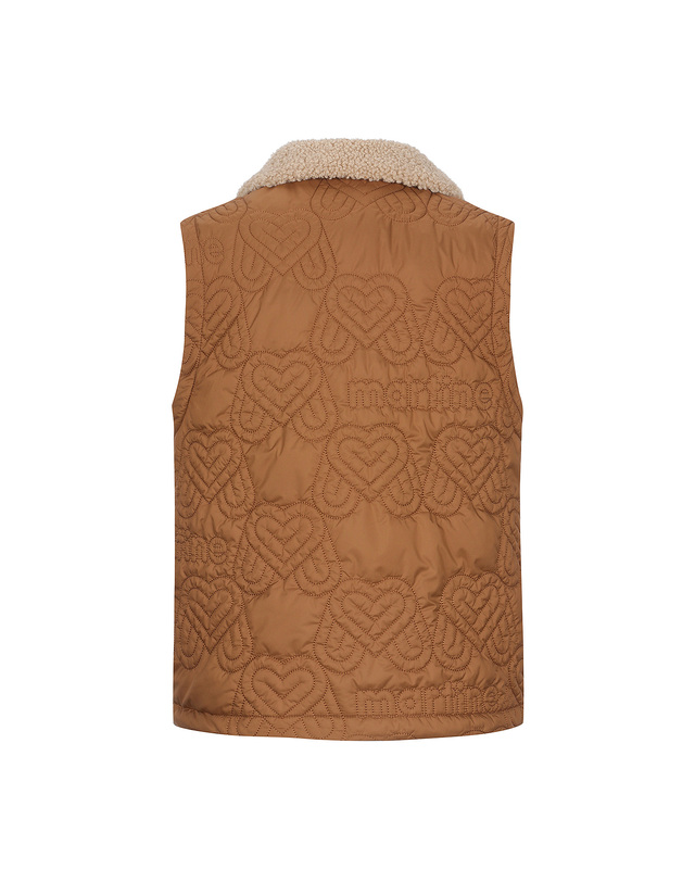마틴골프 Heart Quilting Padding Vest_Camel 카멜 착용컷