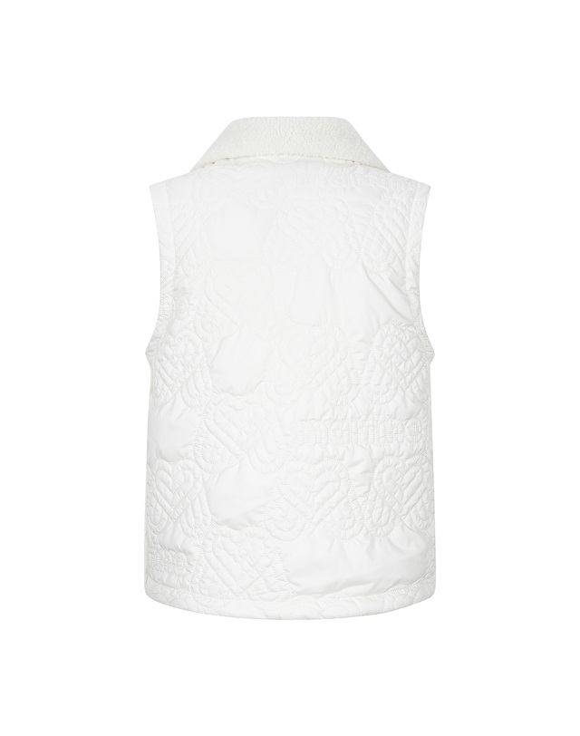 마틴골프 Heart Quilting Padding Vest_O/White 흰색 착용컷