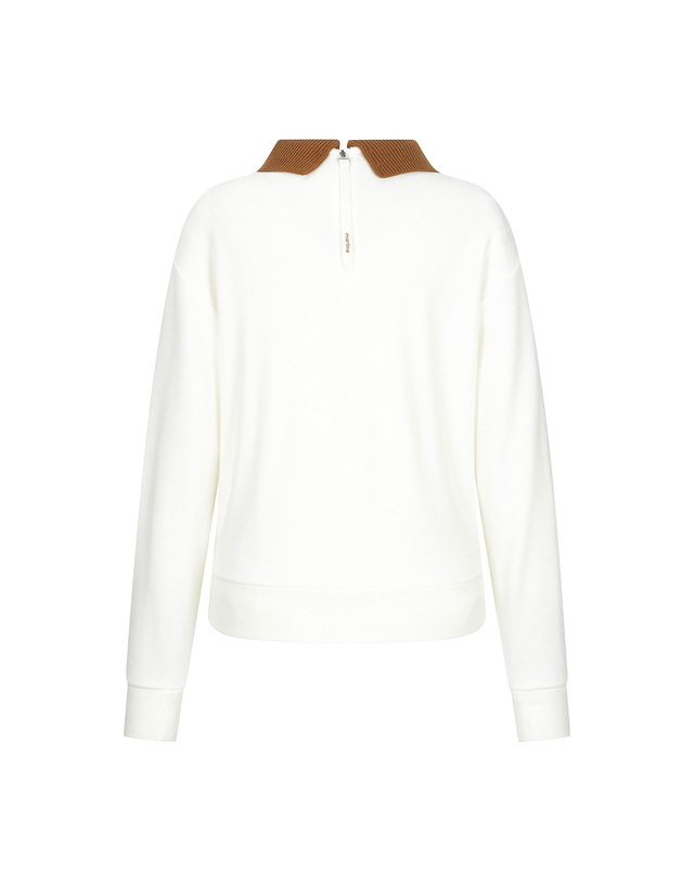 마틴골프 Knit Collar Back Zip-up Shirts_O/White 흰색 착용컷